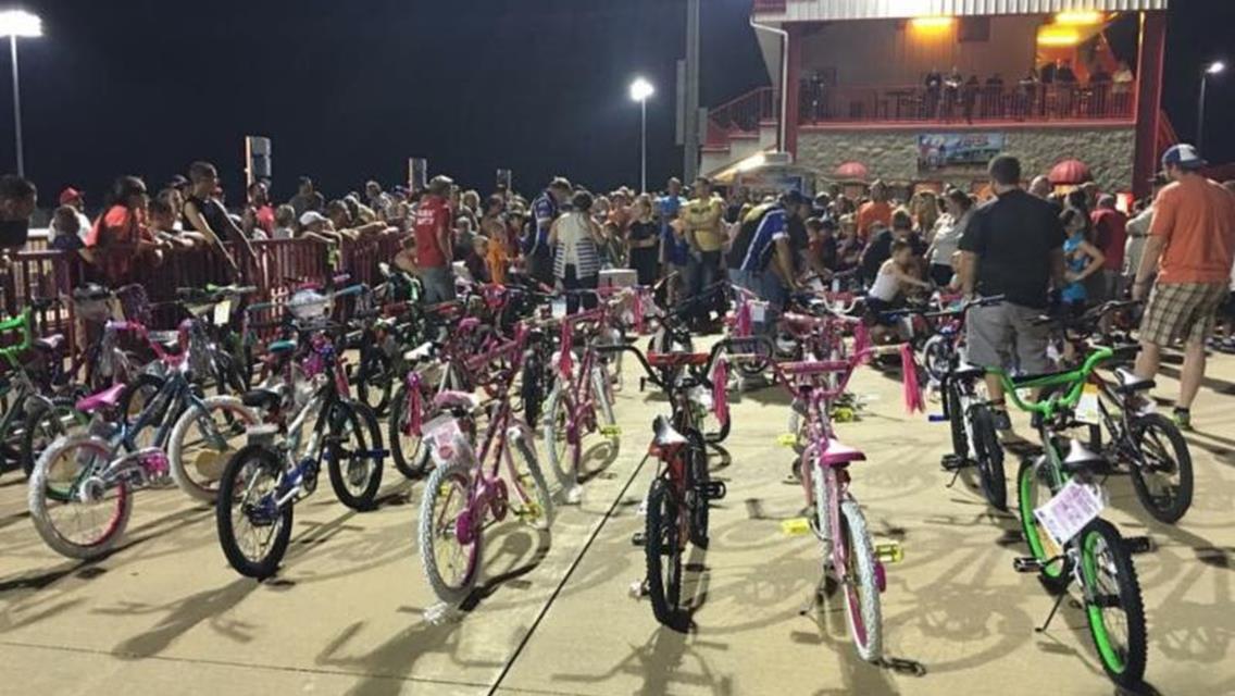 Lucas Oil Speedway looking to give away at least 100 bikes on Kids&#39; Bicycle Night, set for July 5