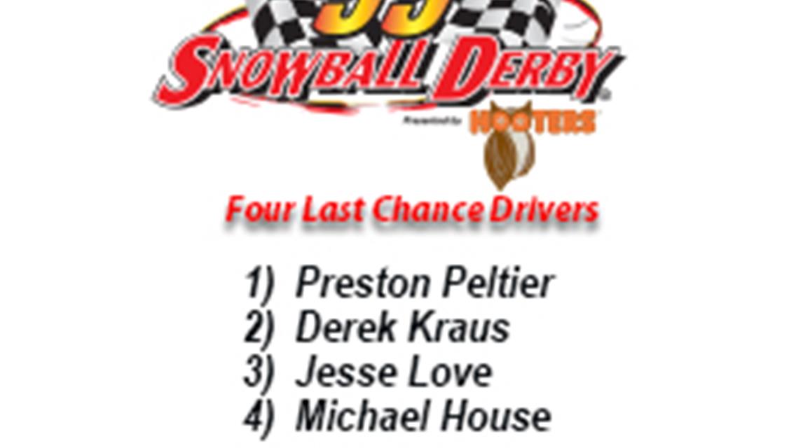 Peltier, Kraus, Love, House added to Snowball in Last Chance Top 4 Wins.