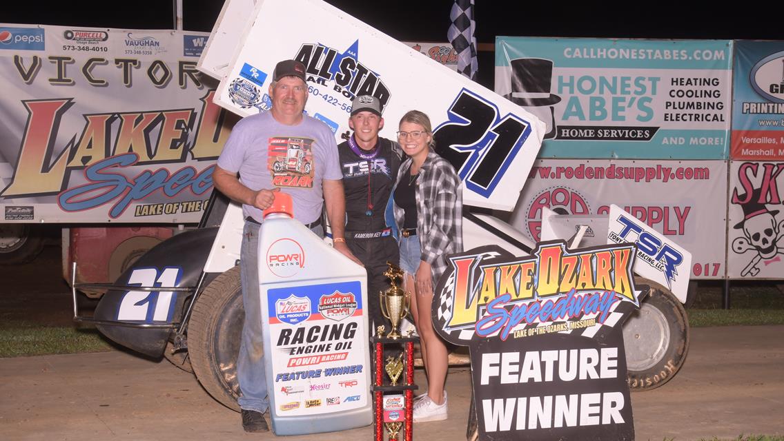 Kameron Key Perfect in Lake Ozark Speedway POWRi 410 Outlaw Weekend Debut