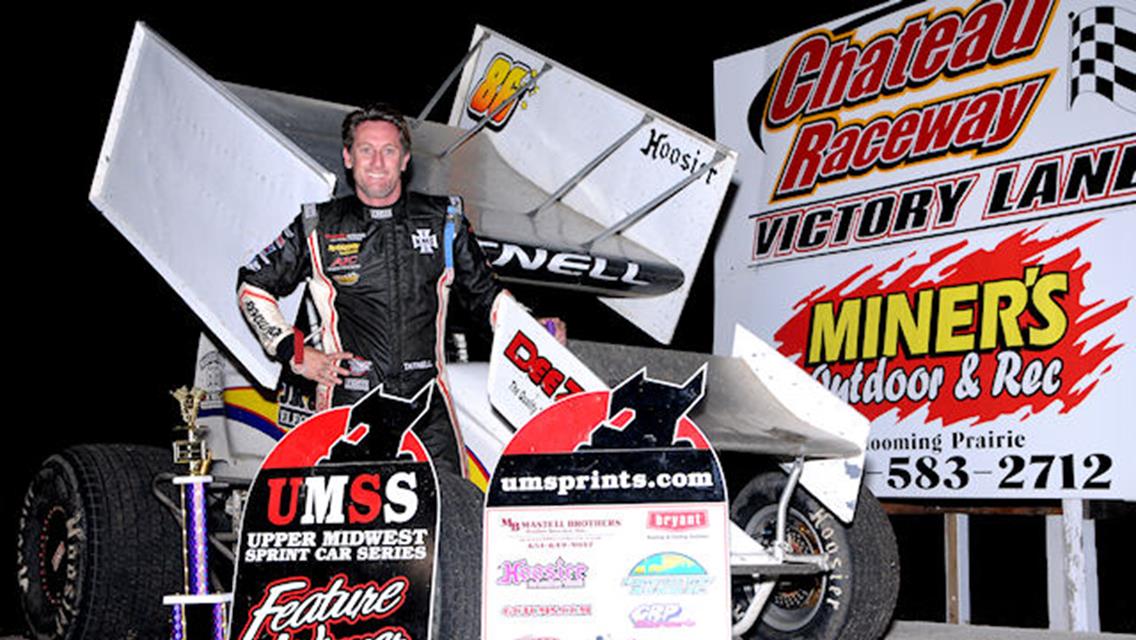 Brooke Tatnell Won The UMSS Feature At Chateau Raceway On Friday Night June 22.