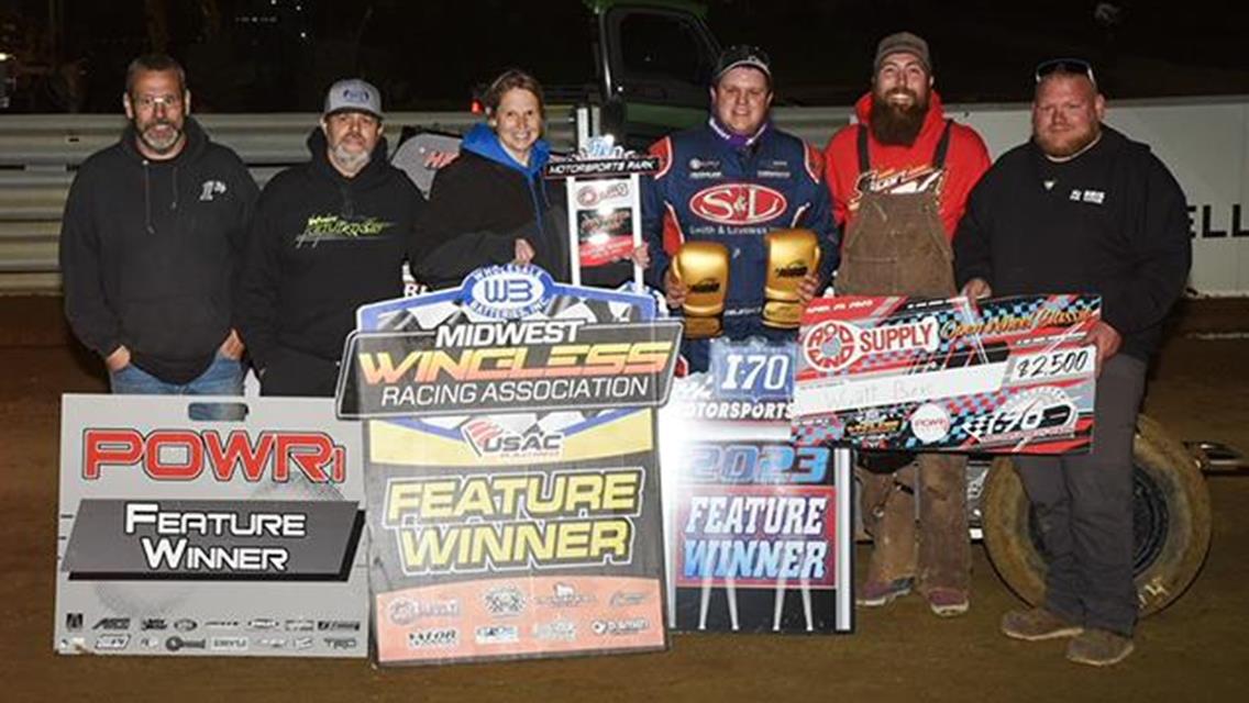 Wyatt Burks Begins 2023 Victorious at I-70 Motorsports Park with POWRi WAR/MWRA