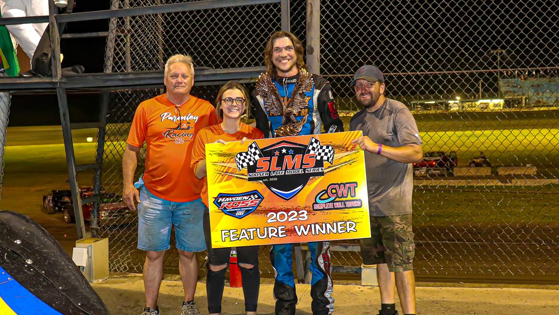 Parmley battles with Hansen for Sooner Late Model victory