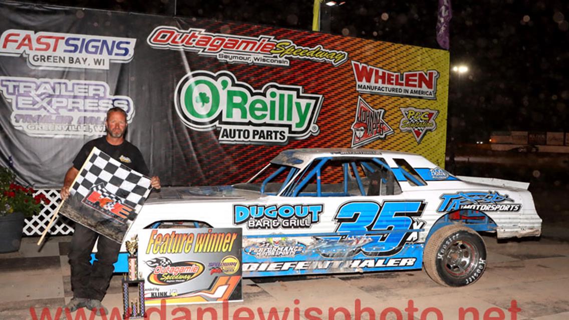 Bartz and Arneson back in victory lane at Outagamie Speedway.