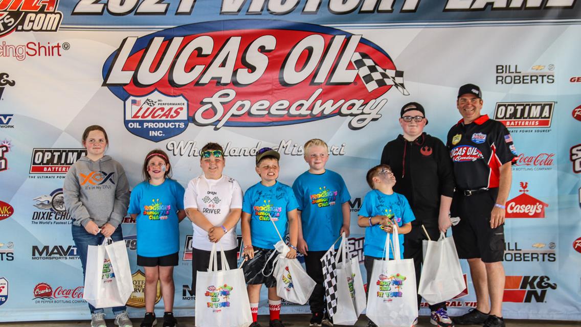 Lucas Oil Speedway Spotlight: Flagman Striegel enjoys introducing young fans to sport of racing