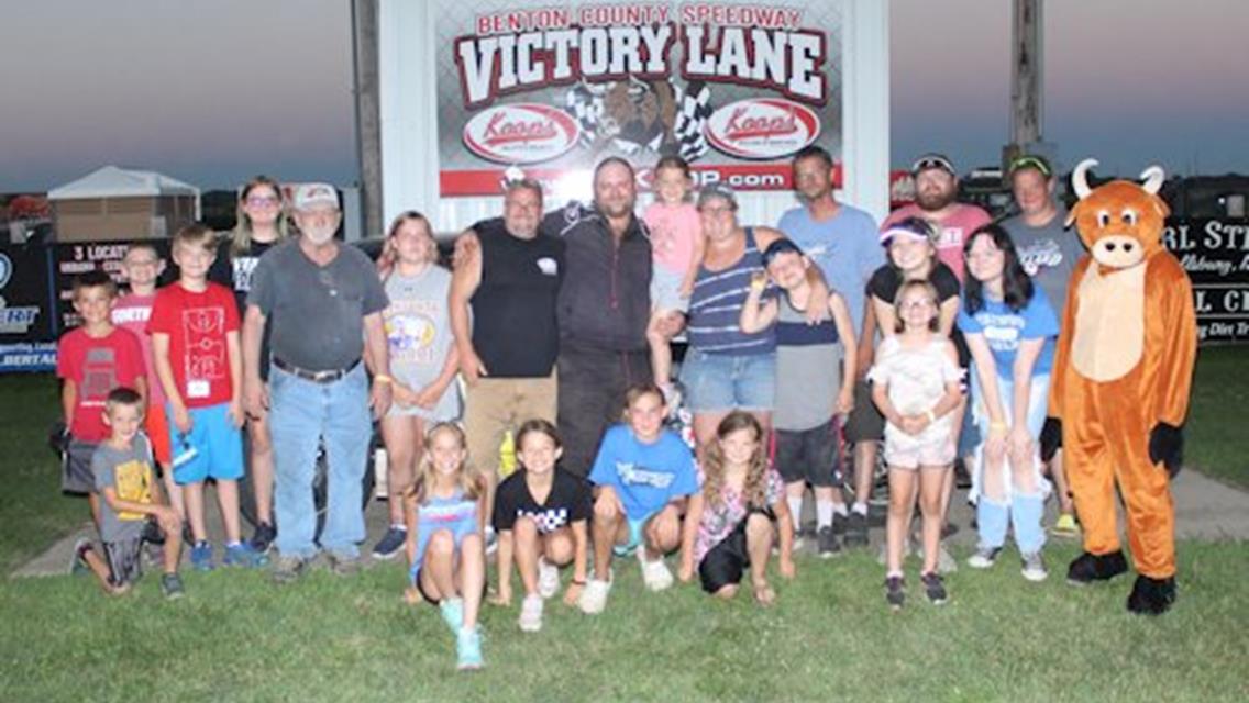 Hilmer, Kimm, Schmitz highlight night of firsts at Benton County Speedway