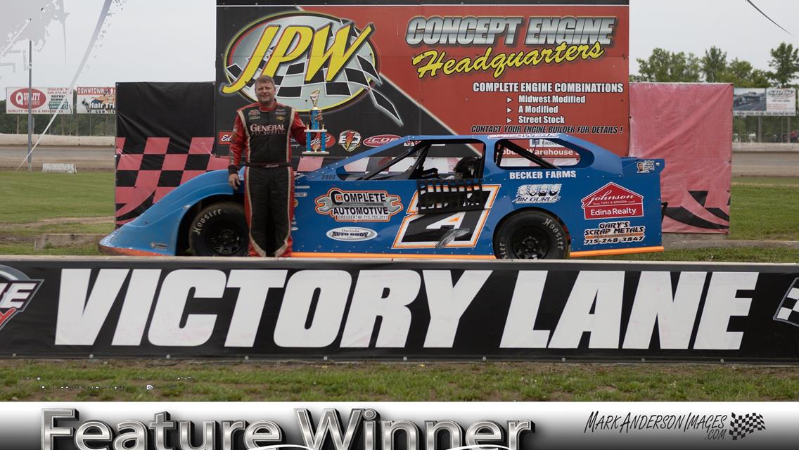 Joey Jensen Doubles Up on Feature Wins Saturday Night at Wagamon&#39;s Ogilvie Raceway