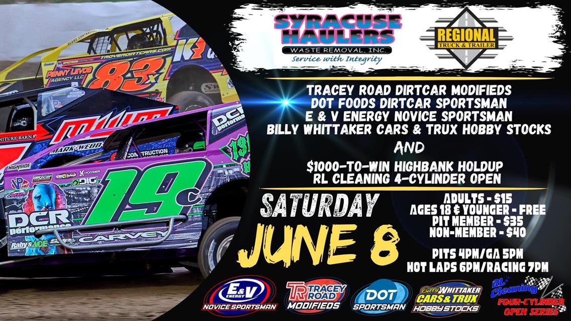 $1000-to-win RL Cleaning 4-Cylinder Open joins Fulton Fray on Syracuse Haulers and Regional Truck and Trailer Night Saturday, June 8