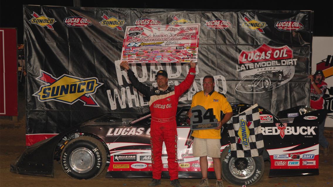 Earl Pearson Jr. Takes Second Lucas Oil Late Model Dirt Series Win of the Year Sunday Night at 34 Raceway