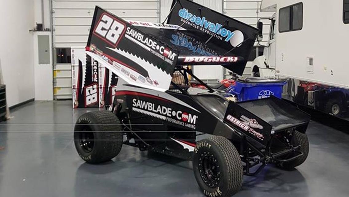 Bogucki Shakes SawBlade.com Sponsored Car Down Against the World of Outlaws