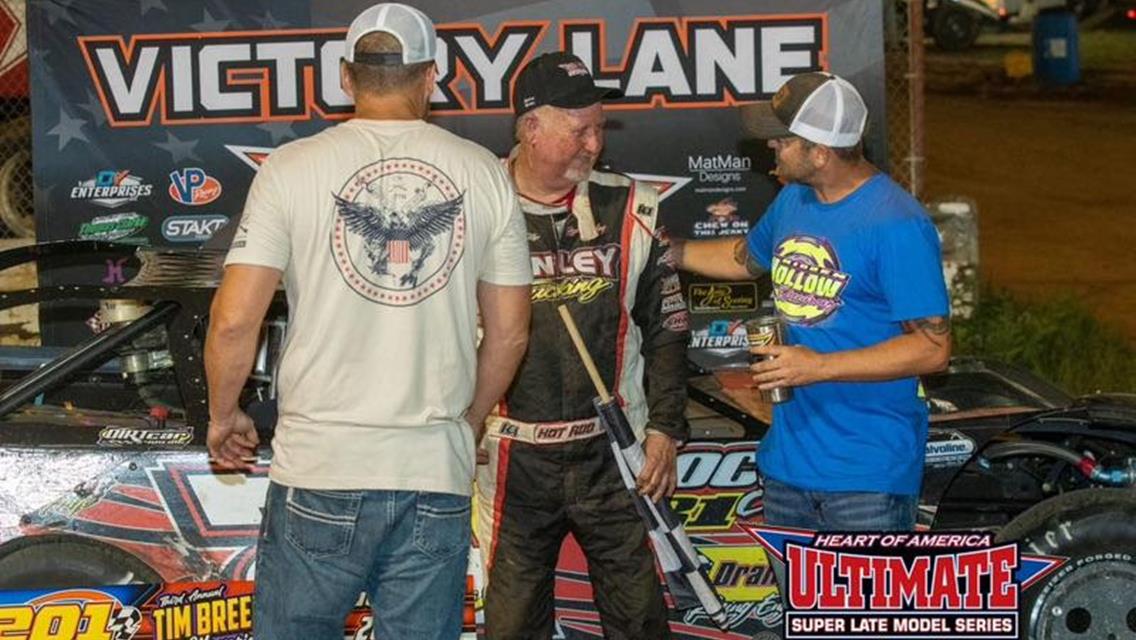 Rod Conley captured his third-career Valvoline American Late Model Iron-Man Series fueled by VP victory during the Third Annual Tim Breeding Memorial at 201 Speedway.