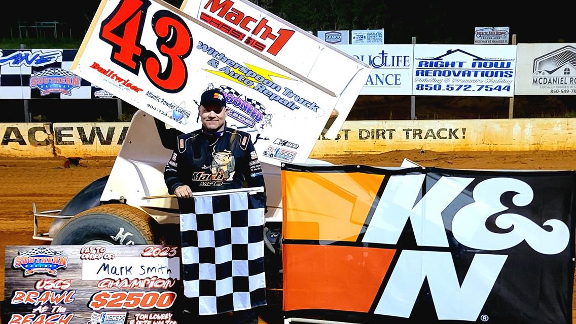 SMITH SWEEPS USCS FALL BRAWL WEEKEND WITH  &quot; BRAWL AT THE  BEACH&quot; WIN AT SOUTHERN RACEWAY