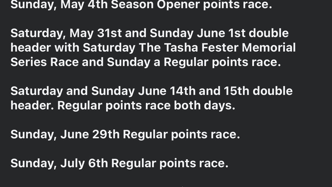 Minnewaska Area Go Kart Association- 2025 Schedule