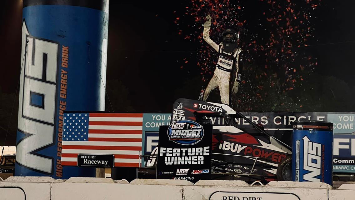 Red Dirt Raceway (Meeker, OK) – USAC NOS Energy Drink National Midget Series – July 12th, 2022.