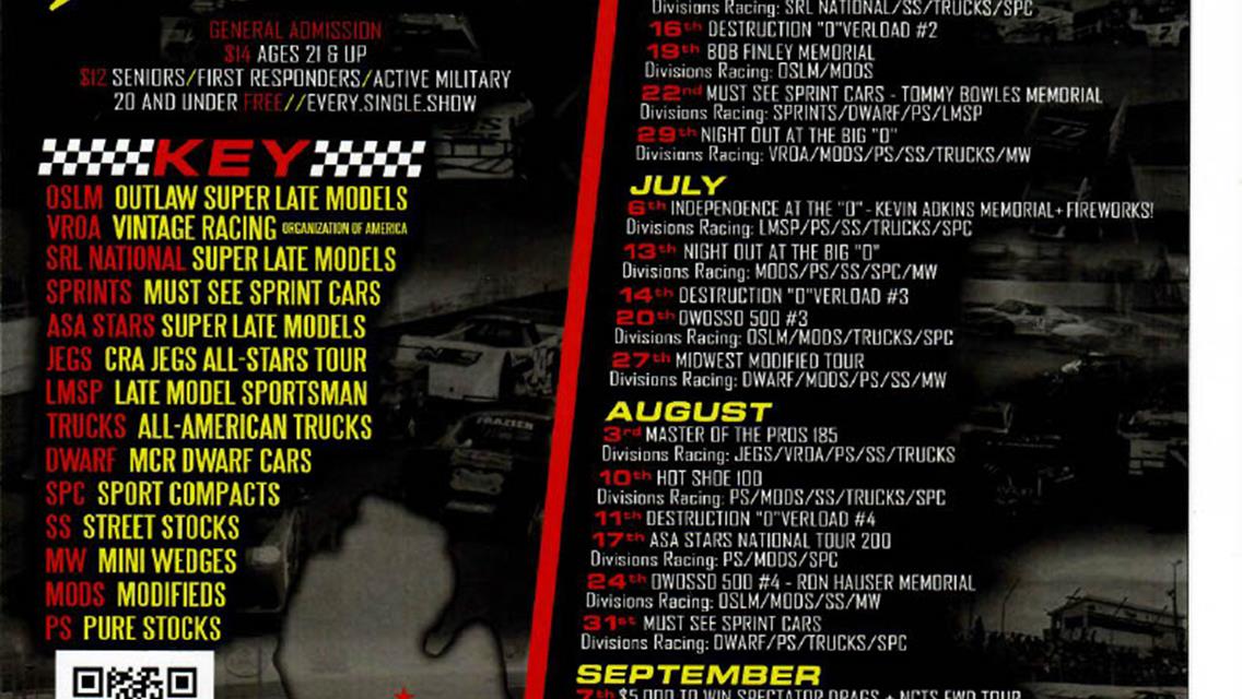 2024 Owosso Speedway Schedule!