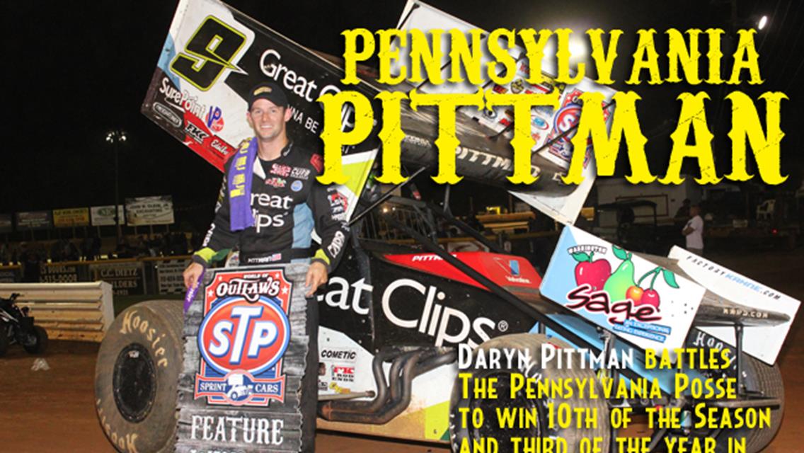 Outlaw Pittman Battles Posse to Win at Lincoln Speedway