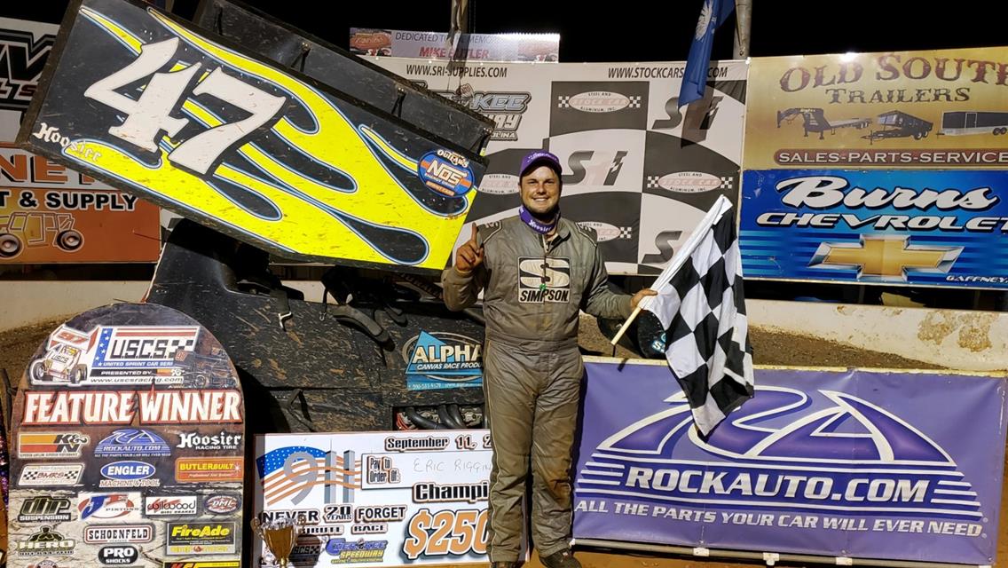 Riggin&#39;s captures USCS Never Forget 9/11 Tribute Race at Cherokee on Saturday