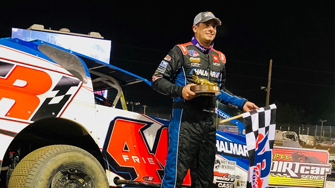 Stewart Friesen wins barn burner over Peter Britten at DIRTcar Nationals