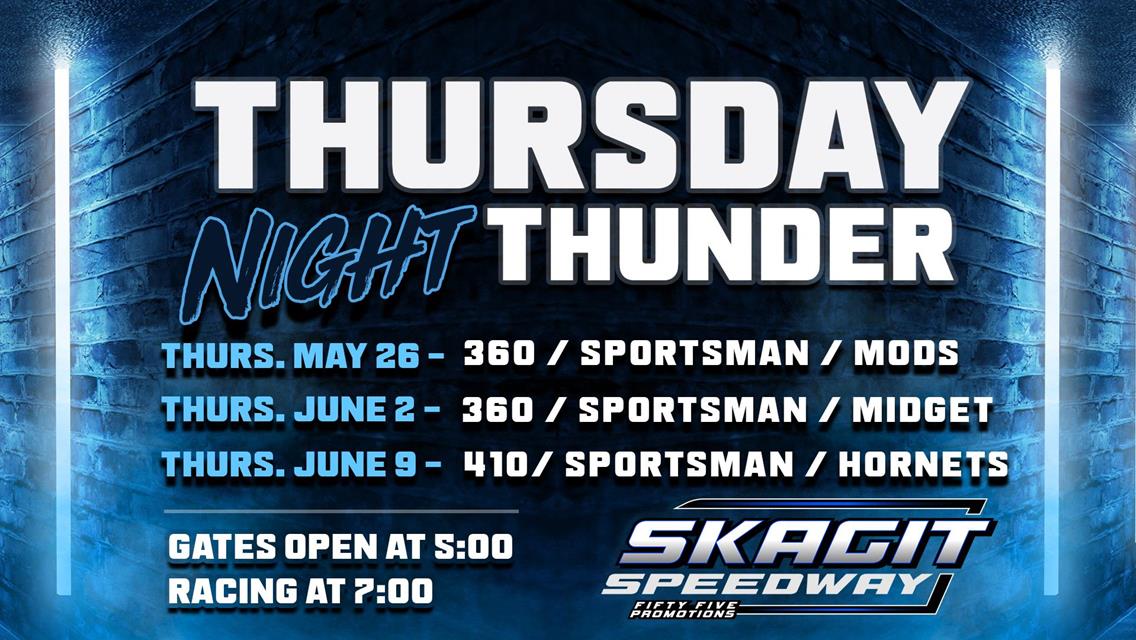 THURSDAY NIGHT THUNDER IS COMING!