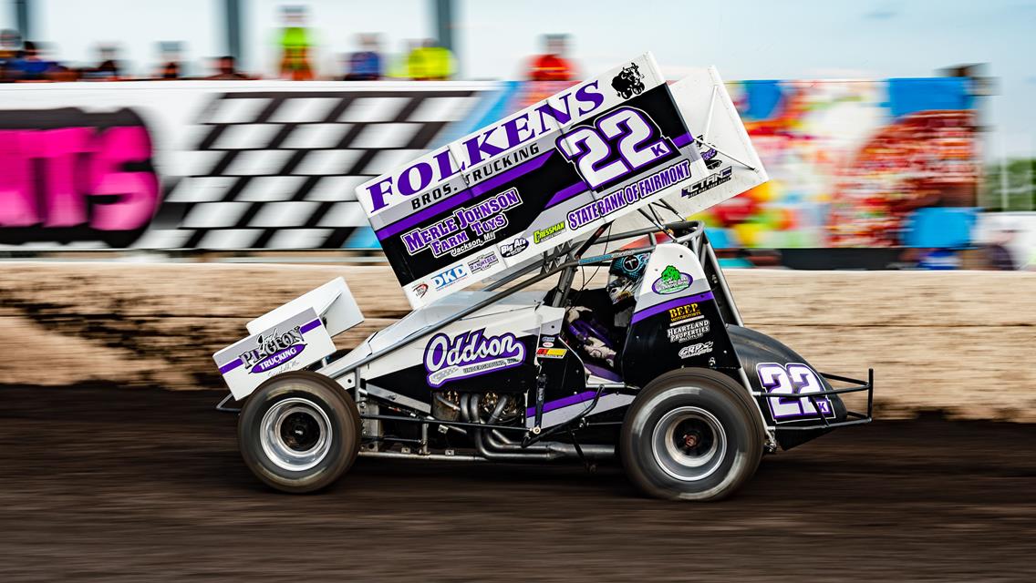 Kaleb Johnson Records Career-Best World of Outlaws Result at Knoxville Raceway