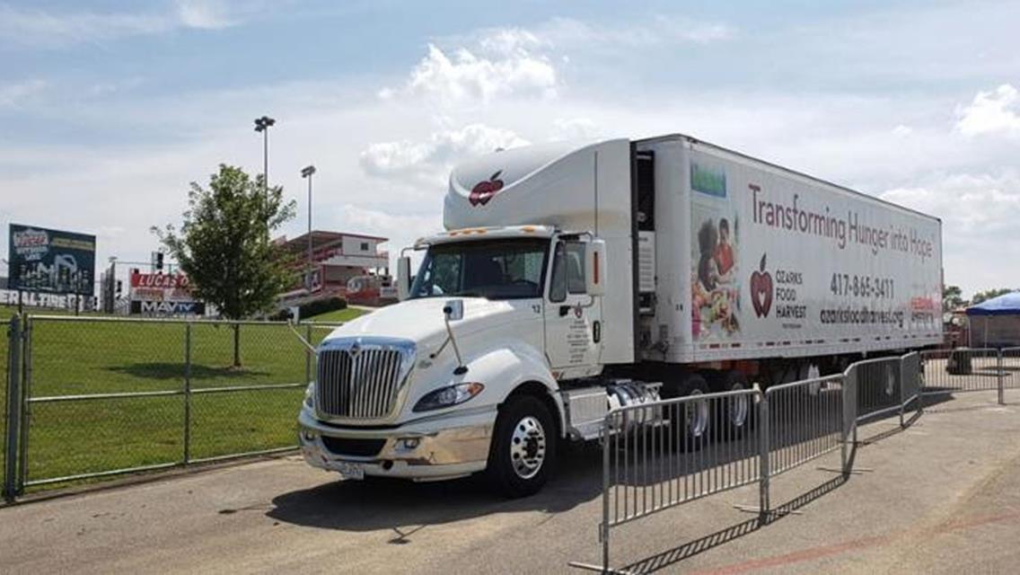 Lucas Oil Speedway fans deliver record total on Ozarks Food Harvest Food Drive Night