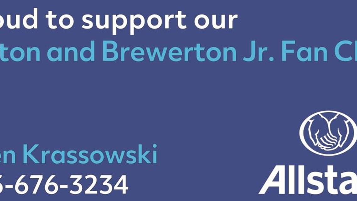 Ellen Krassowski Allstate Returns as Title Sponsor of The Brewerton and Fulton Speedways Jr. Fan Club