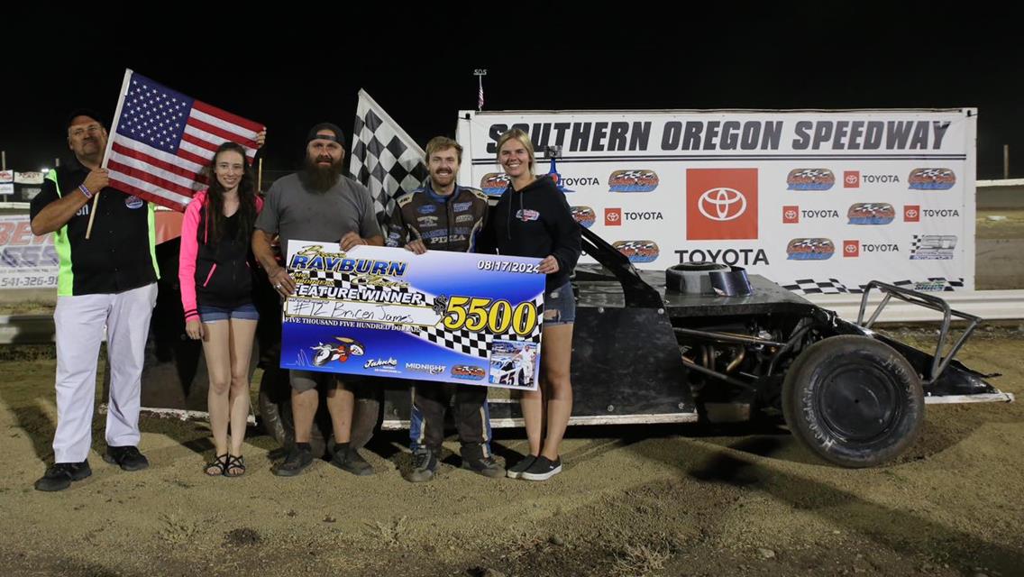 James Wins $5,500 Rayburn Classic On Last Lap Pass; Braaten Collects $3,069 For The Melvin Clash At Southern Oregon To Earn 100th Win