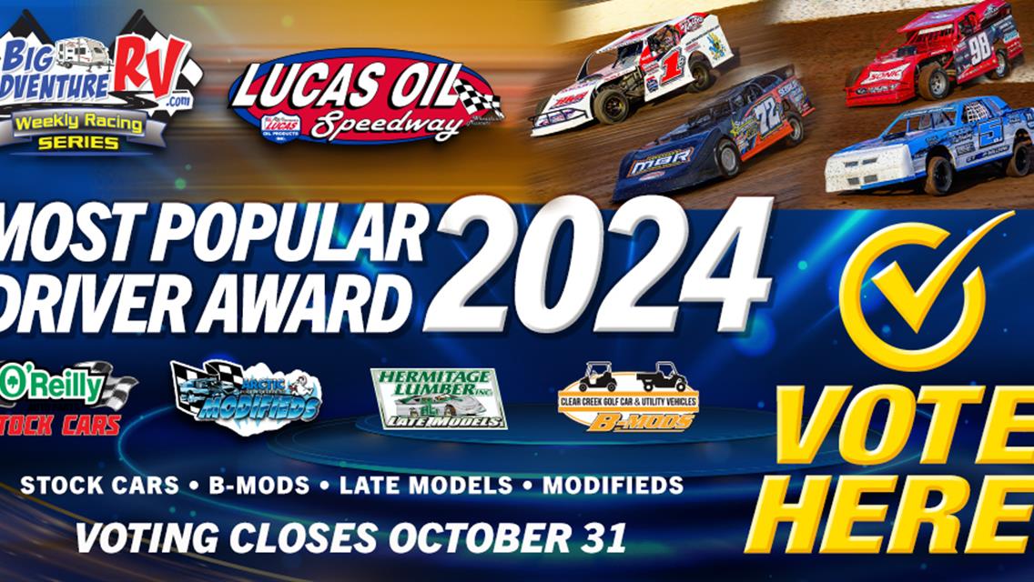 Lucas Oil Speedway 2024 Most Popular Driver voting underway online