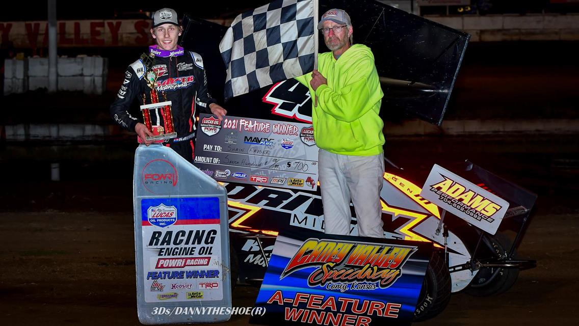Shain Kaiser Shines in Lucas Oil POWRi Outlaw Micro Finale at Caney Valley Speedway