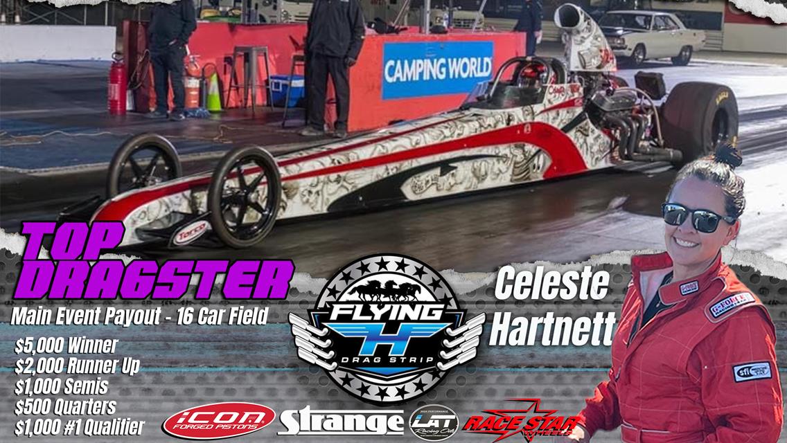 Celeste Hartnett to race for $5,000 Top Dragster Winner Purse at Smack Down 2024