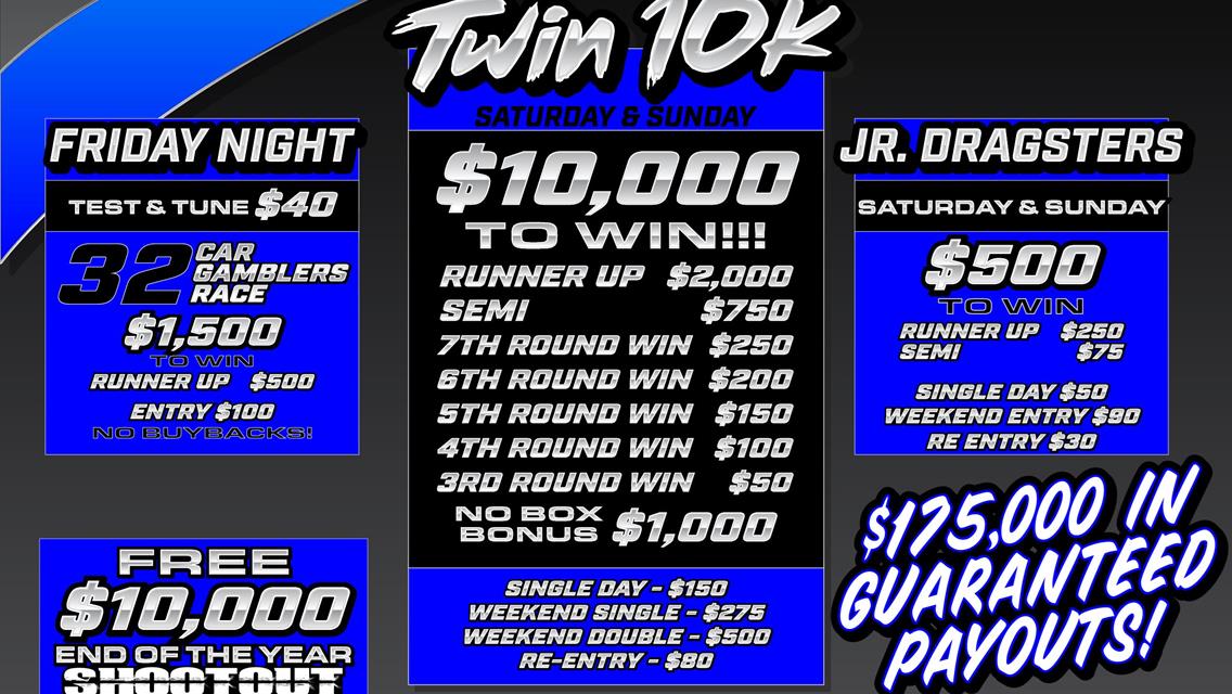 Schedule your trip to Midstate for the Twin 10K's - July 25th-27th!