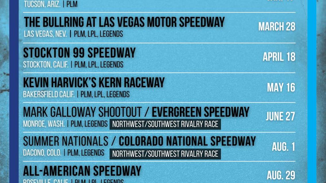 Spears CARS Tour West Sparks New Era with 10-Event Southwest Pro Late Model Division