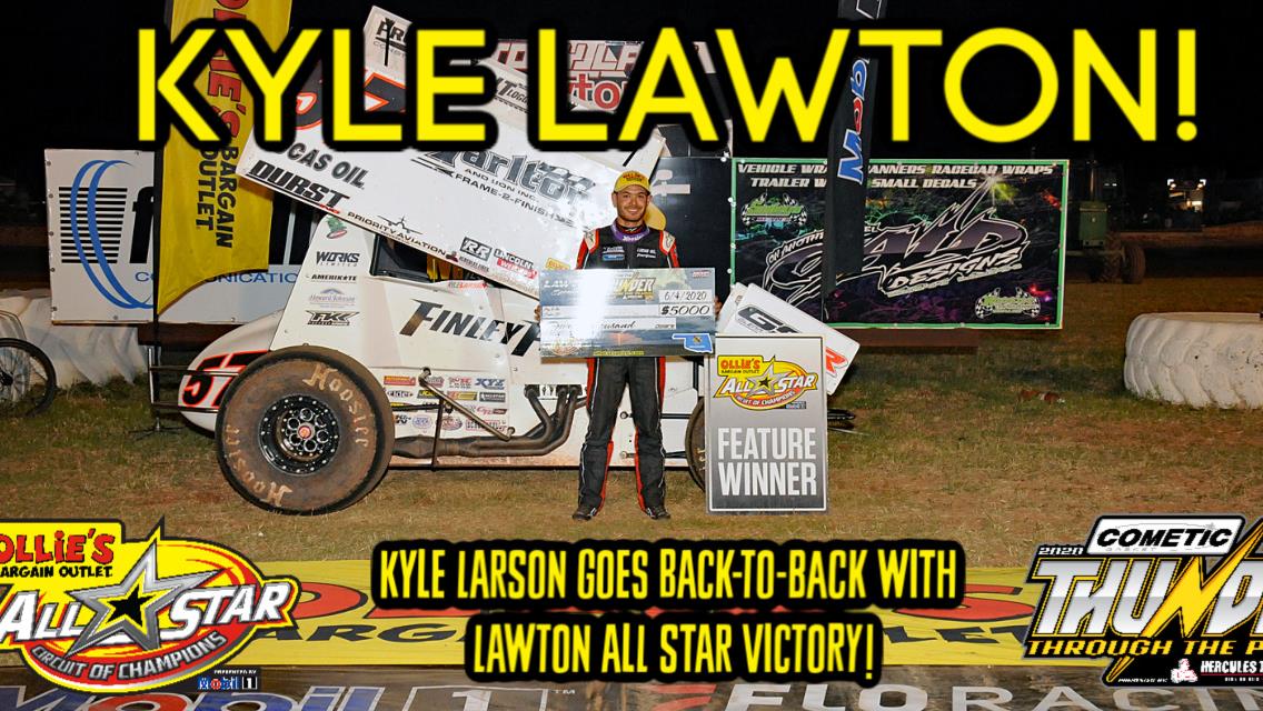 Kyle Larson earns second consecutive All Star victory with win at Lawton Speedway
