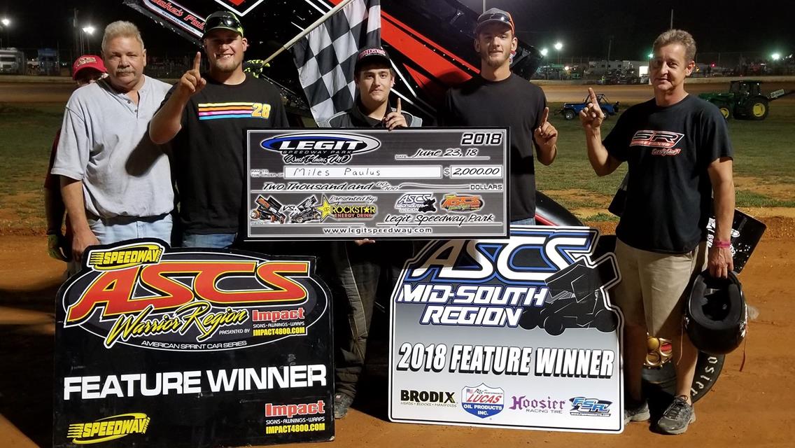 Miles Paulus Captures First Career ASCS Regional Victory