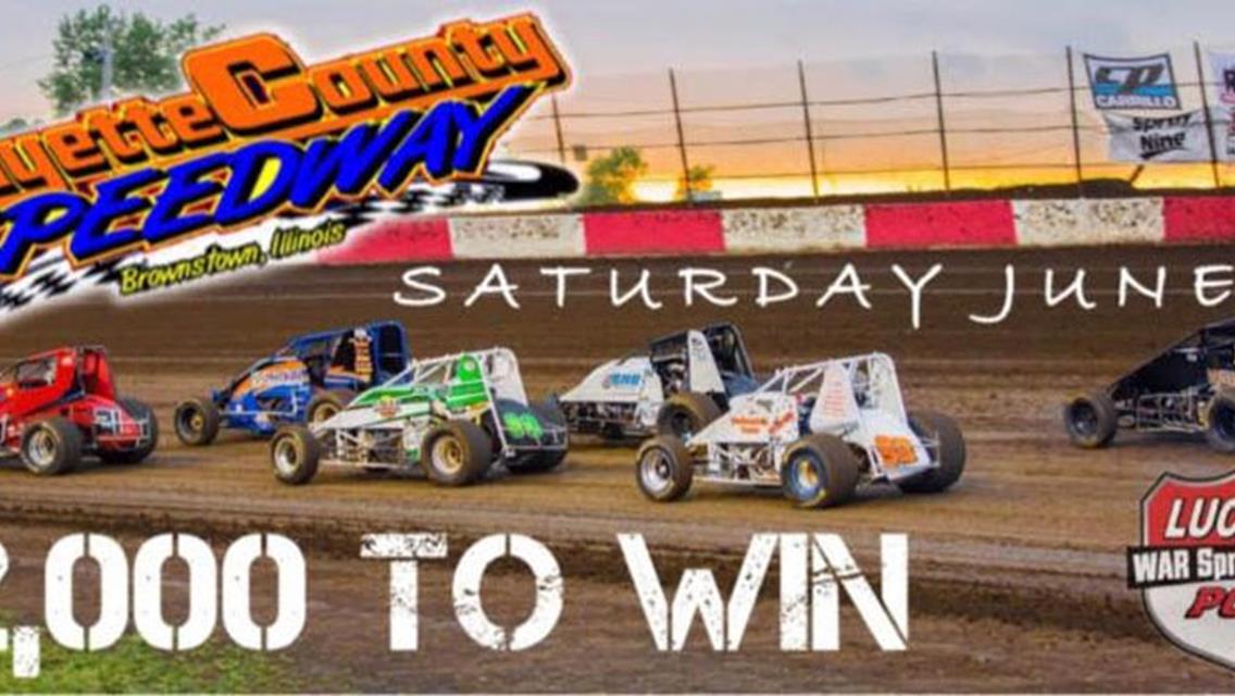 WAR East Sprints Saturday night at Fayette County Speedway