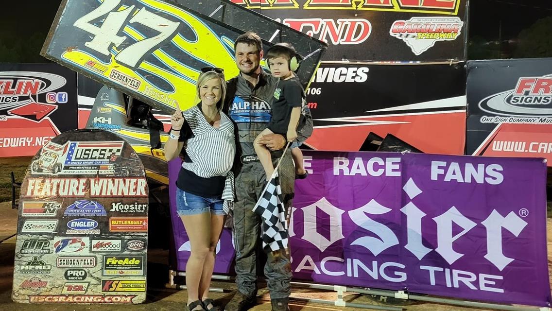 Eric Riggins , Jr. Charges to 2nd USCS 2024 win at Carolina Speedway