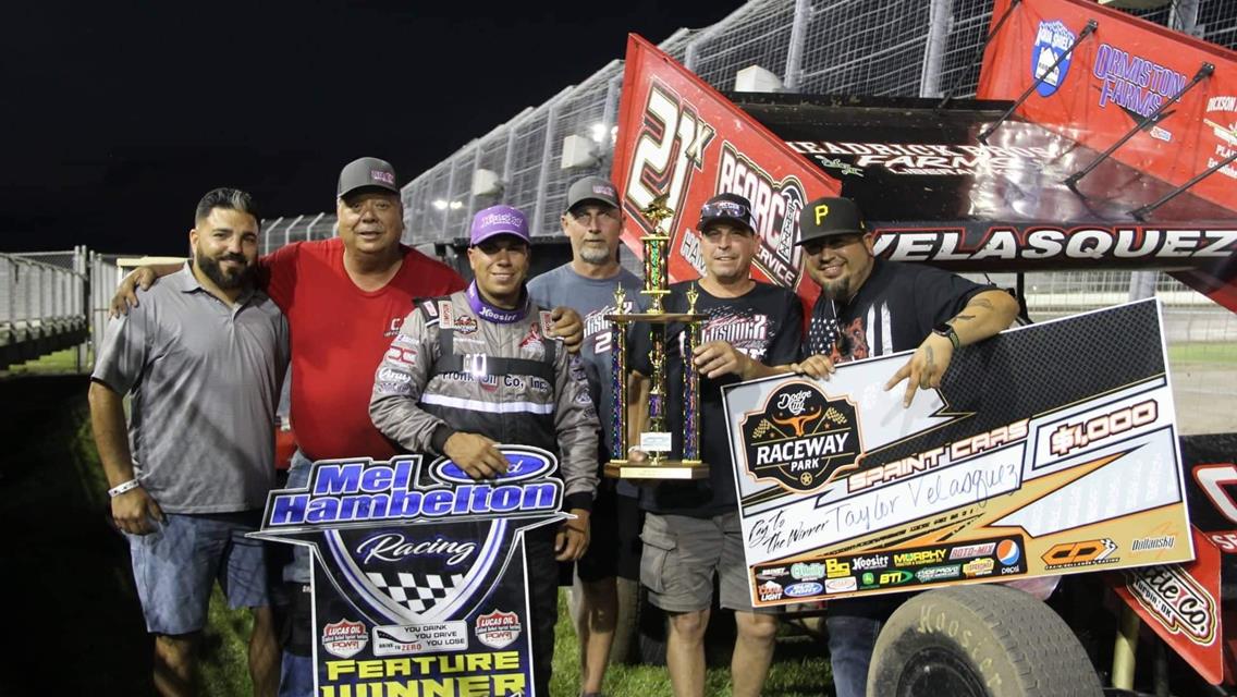 Taylor Velasquez Victorious with United Rebel Sprint Series at Dodge City Raceway