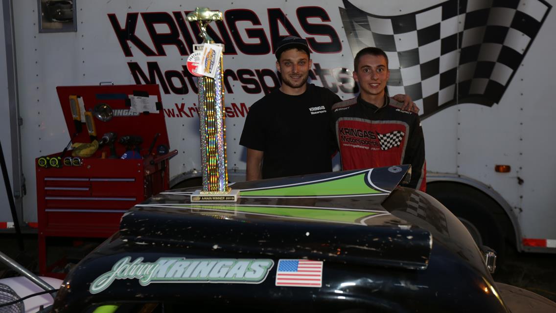 Johnny Kringas celebrates his 2nd victory of the 2015 Season