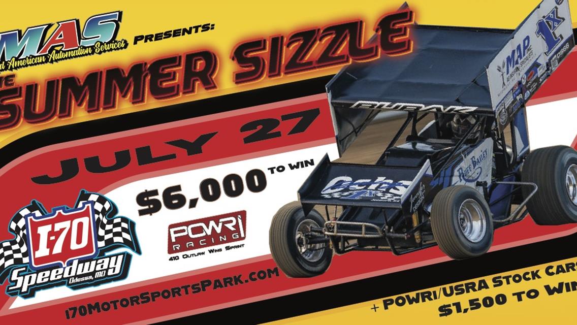 INCREASED PURSE FOR SUMMER SIZZLE PRES. BY MID AMERICAN AUTOMATION SERVICES