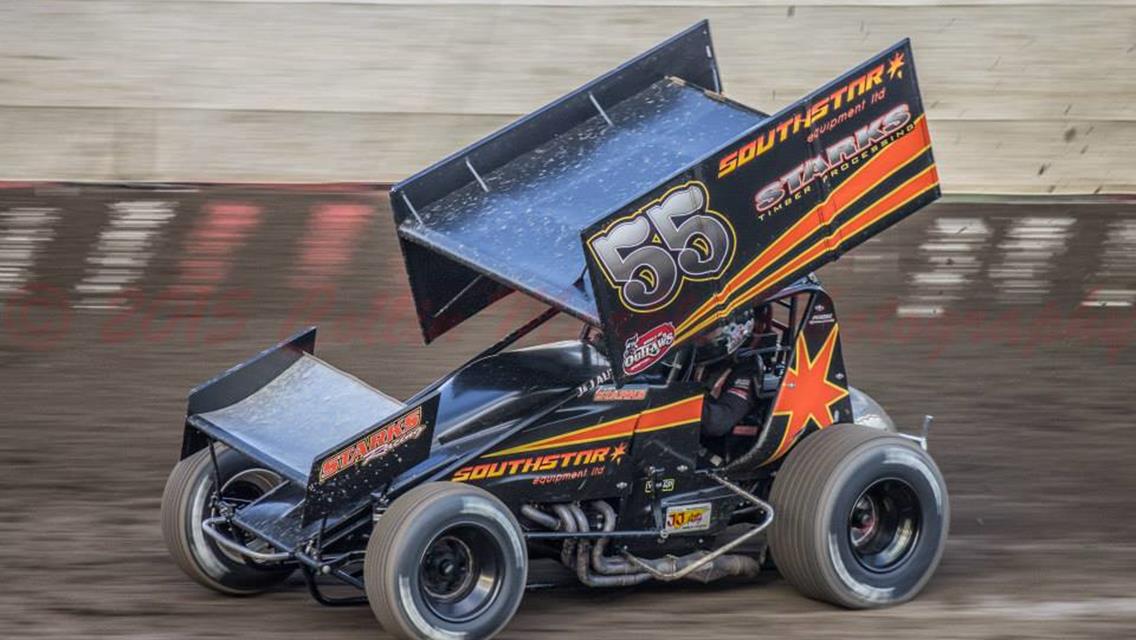 Starks Shows Progress During World of Outlaws Doubleheader at Thunderbowl