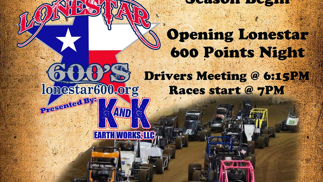 Lonestar 600&#39;s presented by K&amp;K Earthworks Eyes Set On Opening Night