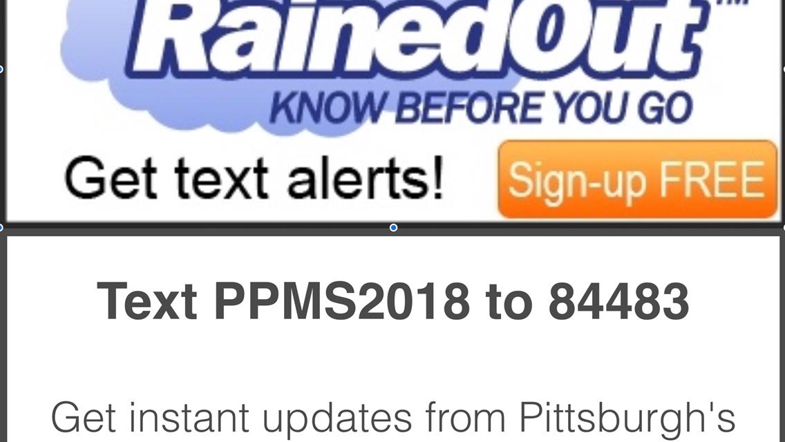 Text PPMS2018 to 84483 to join RainedOut.com