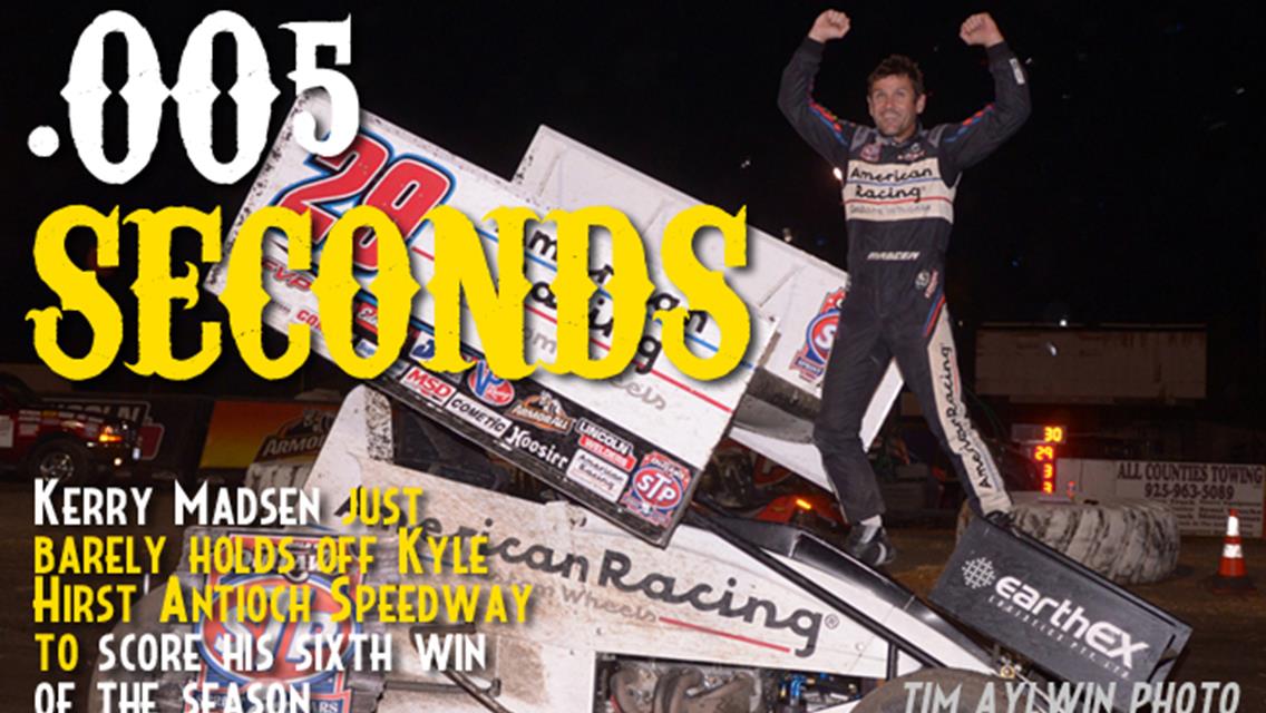 Madsen Wins at Antioch in Closest Outlaws Finish Ever