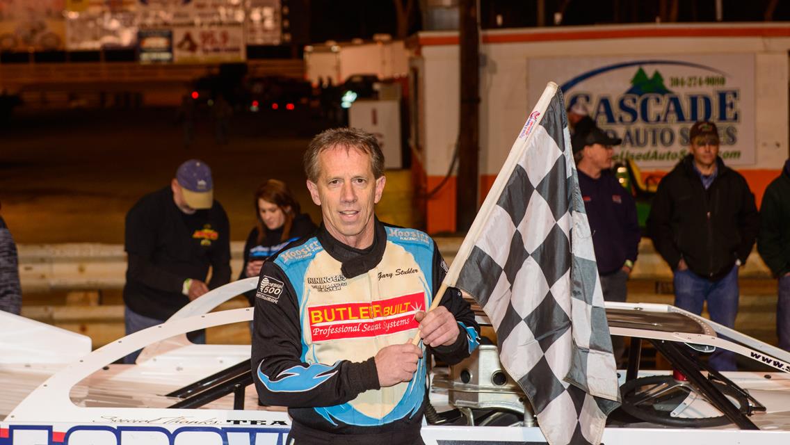 Gary Stuhler chalks up his 132nd Late Model win at Hagerstown Speedway