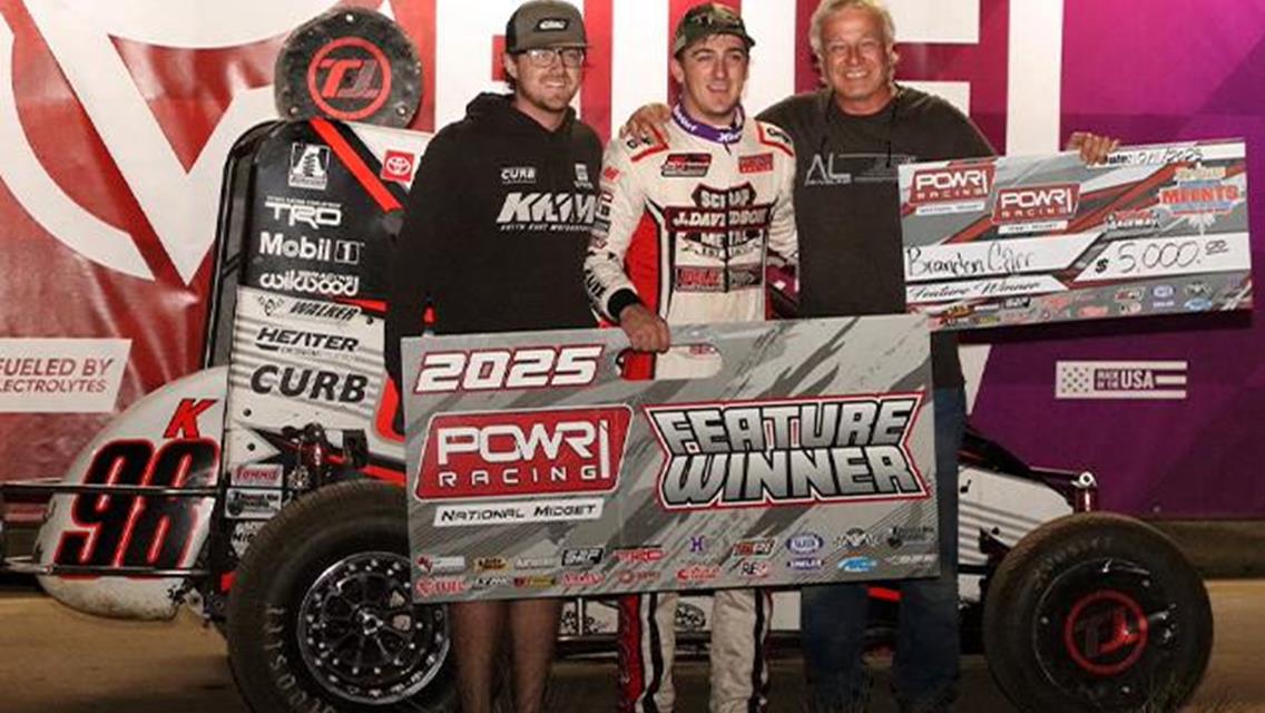 Brandon Carr Captures Feature Win with POWRi National Midget League at Port City Raceway