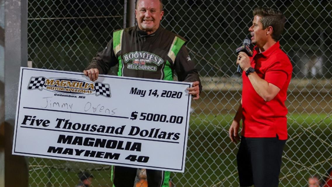 Owens Powers to $5,000 Checkered in Magnolia 40