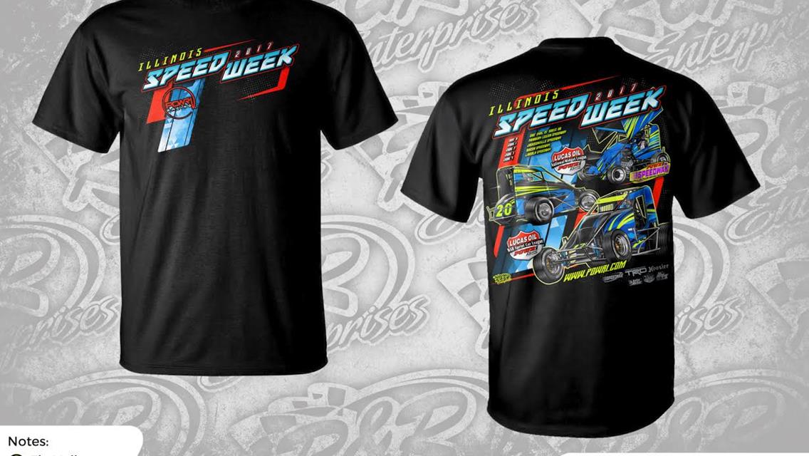 POWRi Illinois SPEED WEEK Shirts Released for Pre Sales