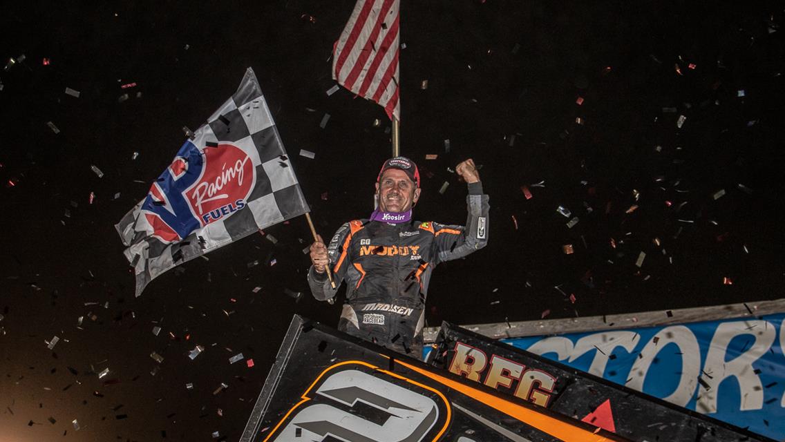 Kerry Madsen Records First Win of Season During World of Outlaws Race at Cedar Lake