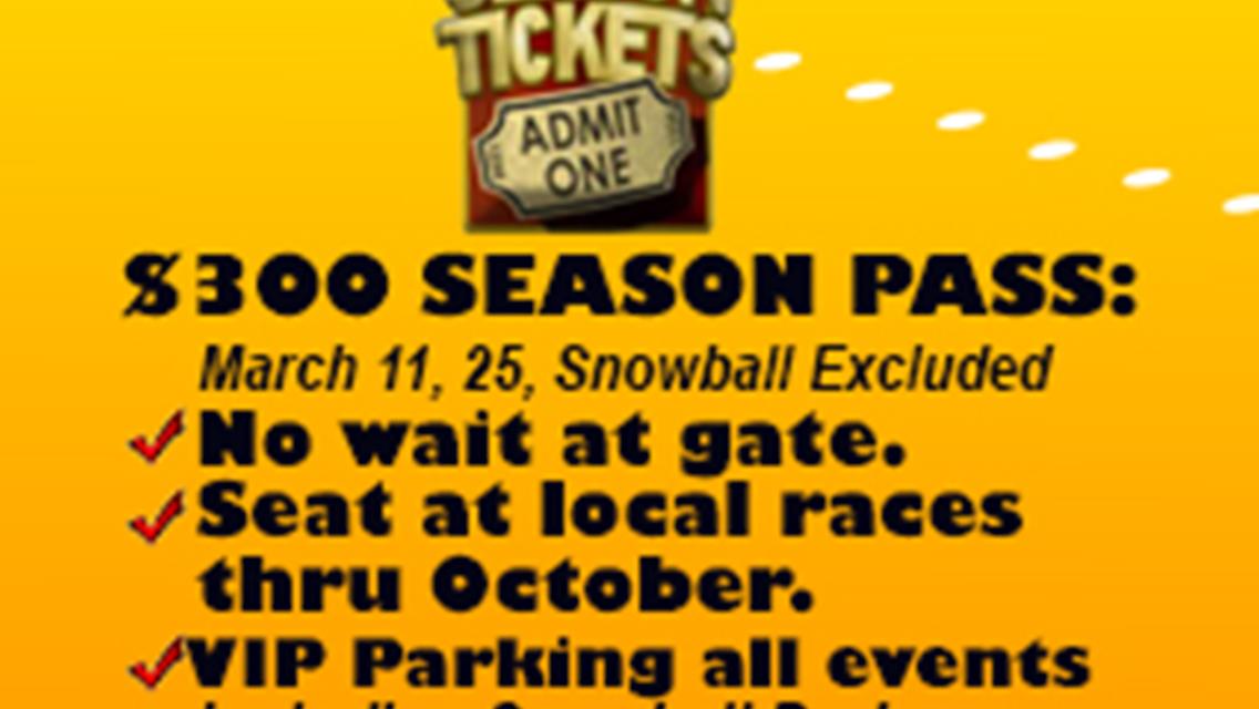 Pass for 2023 Regular Race Season Now on Sale.  Limited Quantity.