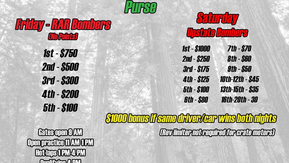 Legends Of The Redwoods Shootout Double Header Set For Friday And Saturday At RAR