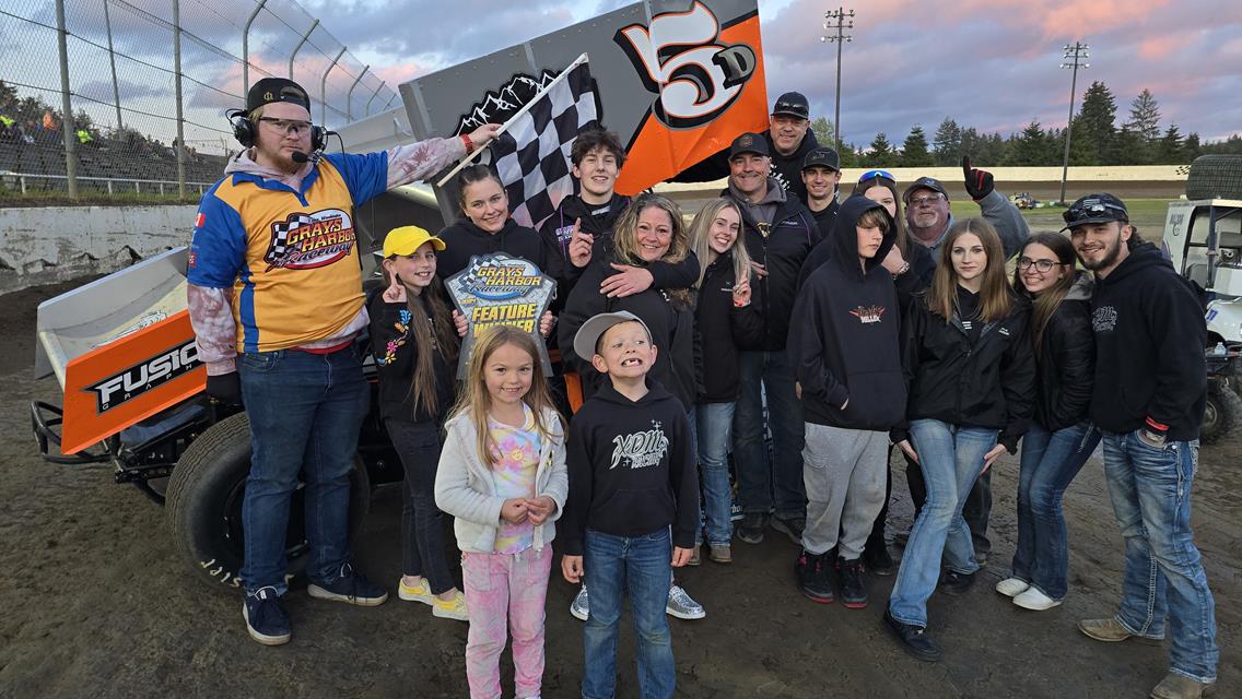 Zane Miner, Destry Miller, Rob Glenney, and Chase Cooper  first time winners at Grays Harbor Raceway